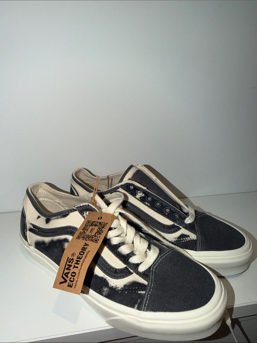 Vans Black & Cream Low Top Canvas Sneakers